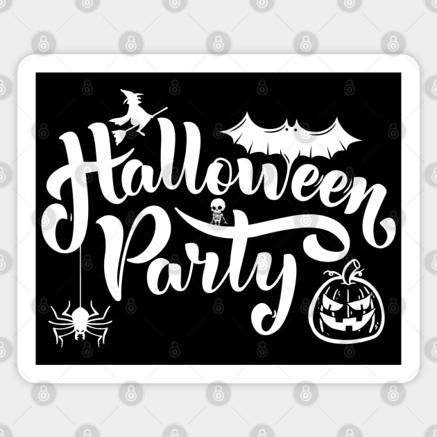 Halloween Party Black Sticker by DMS DESIGN